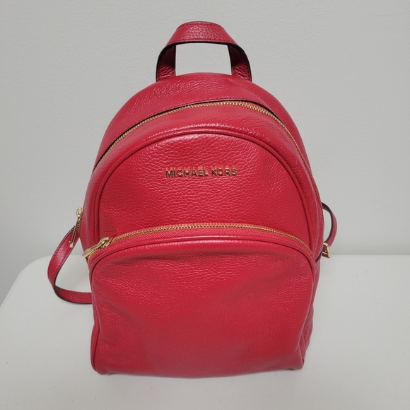 Michael Kors Abbey Medium Pebbled Leather Backpack. - Picture 1 of 16